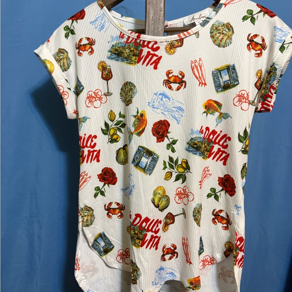 Vibrant Graphic Women's Tee - White